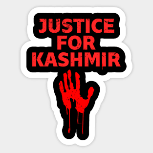 Justice For Kashmir - India Stop This Genocide Free Kashmir Sticker